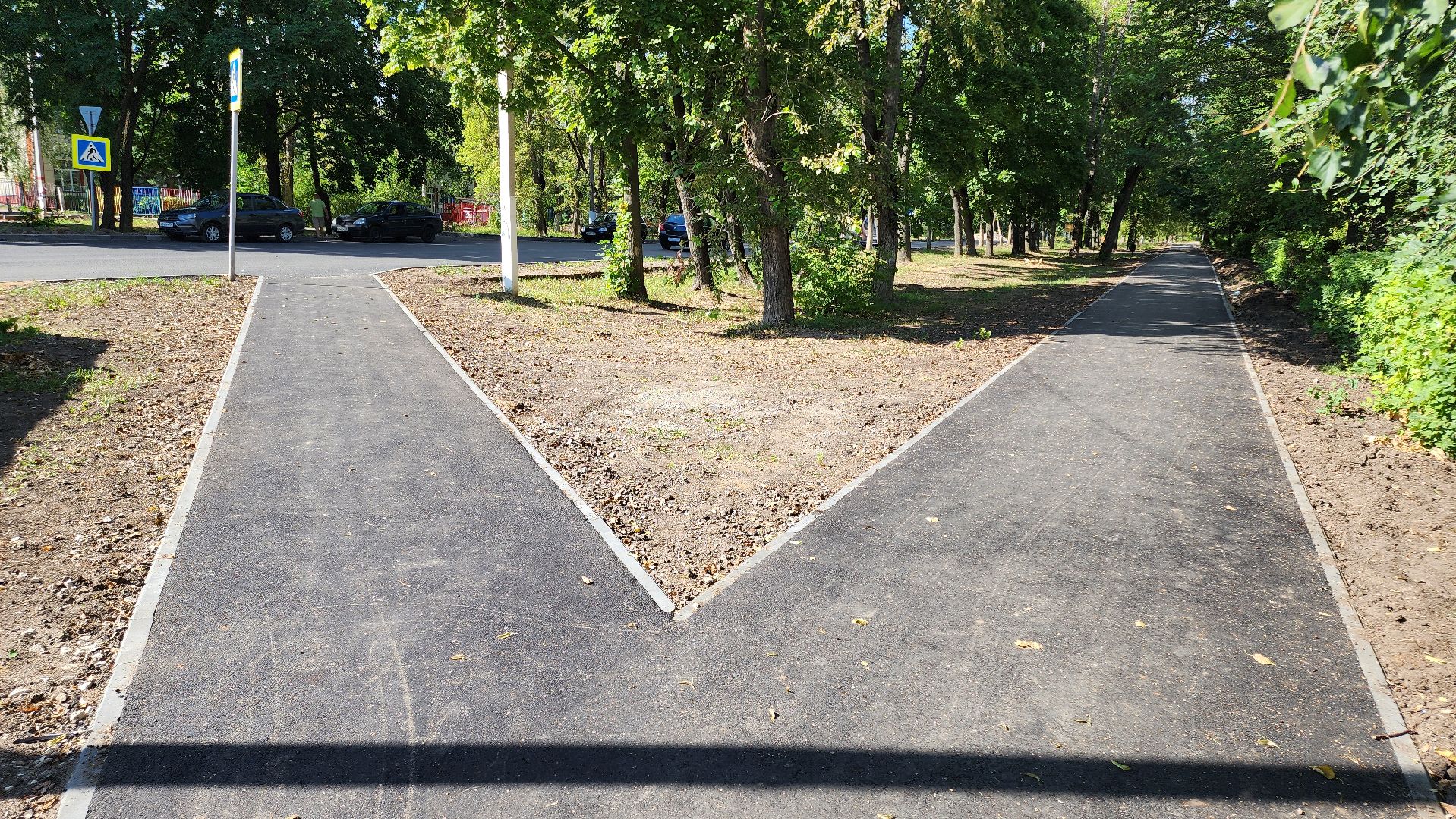 кашира, ожерелье, ул советская, ремонт дорог, асфальтирование дорог, бордюр, тротуар, урны,