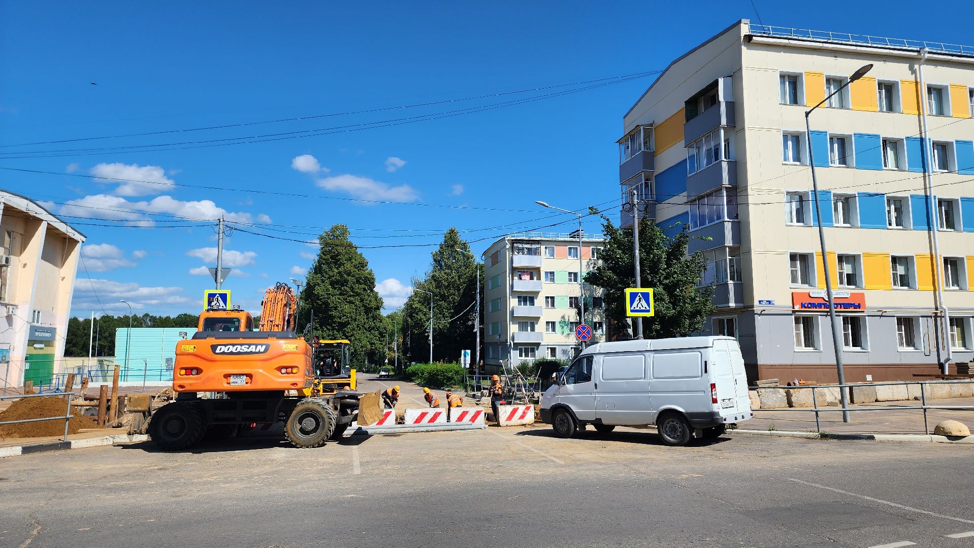 кашира, муп теплосеть, реконструкция трубопровода, теплоснабжение, горячая вода, земляные работы, обратная засыпка, ремонт,