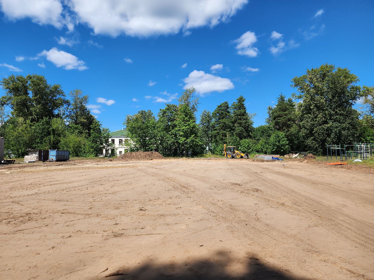 Дубна, Строительство, Школа 1, Капитальный ремонт, спортплощадка,