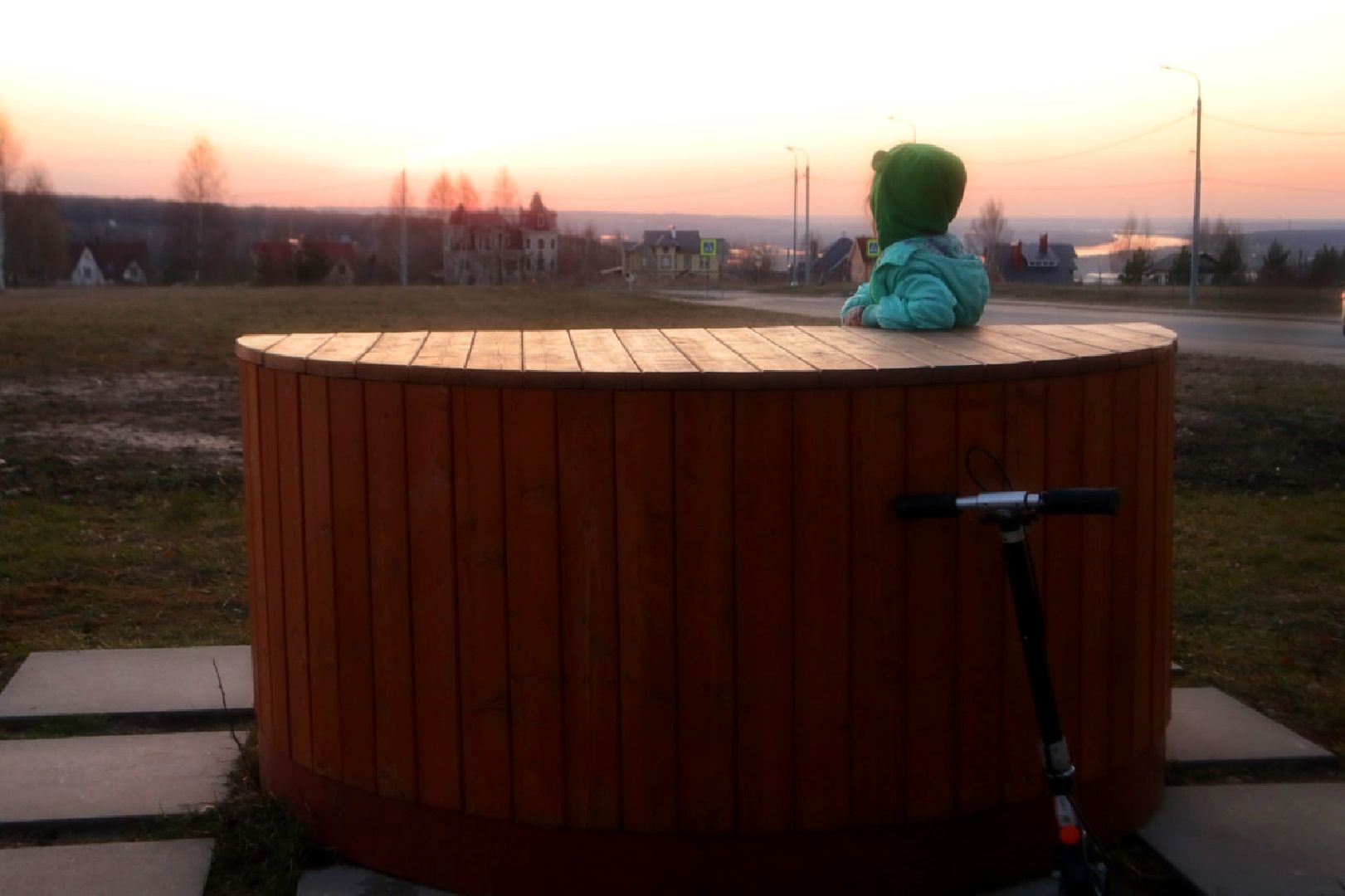 Пущино, благоустройство, закат