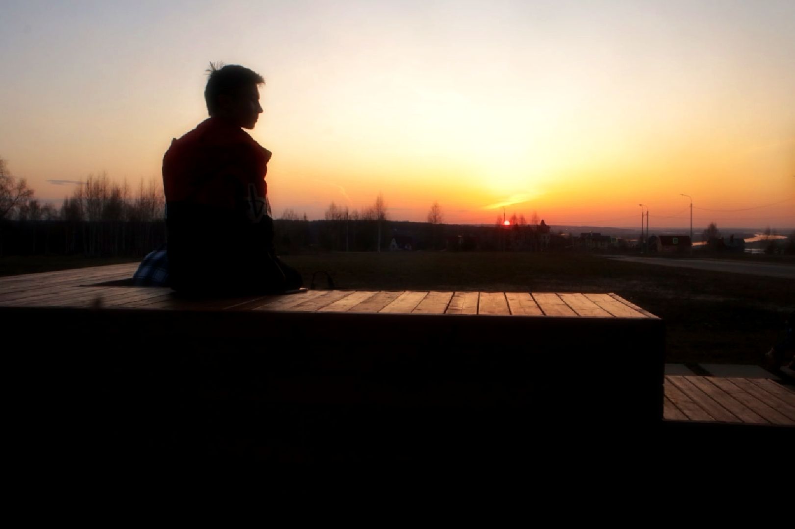 Пущино, благоустройство, закат