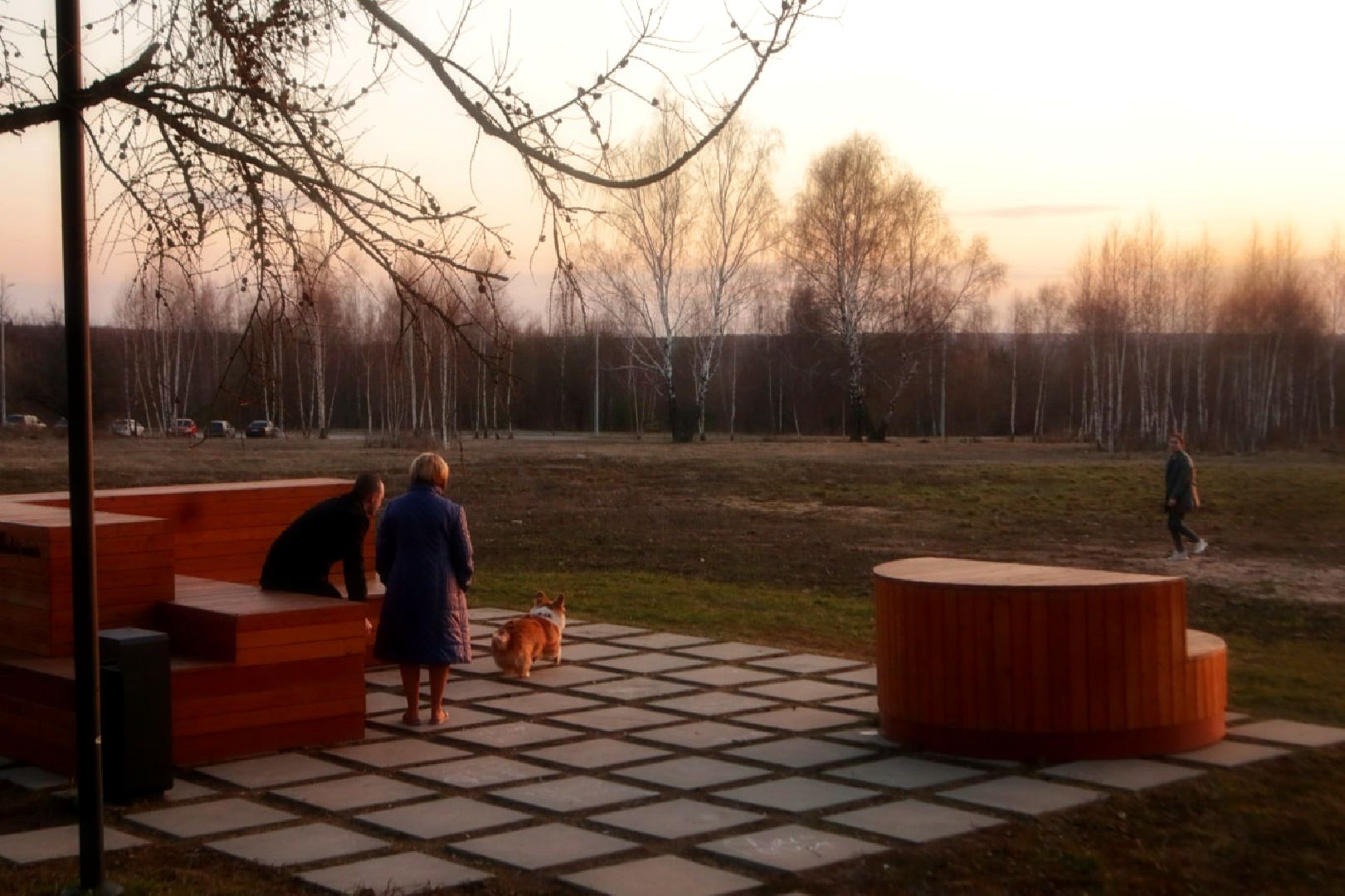 Пущино, благоустройство, закат