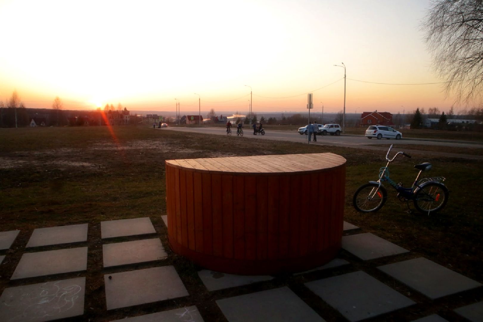 Пущино, благоустройство, закат