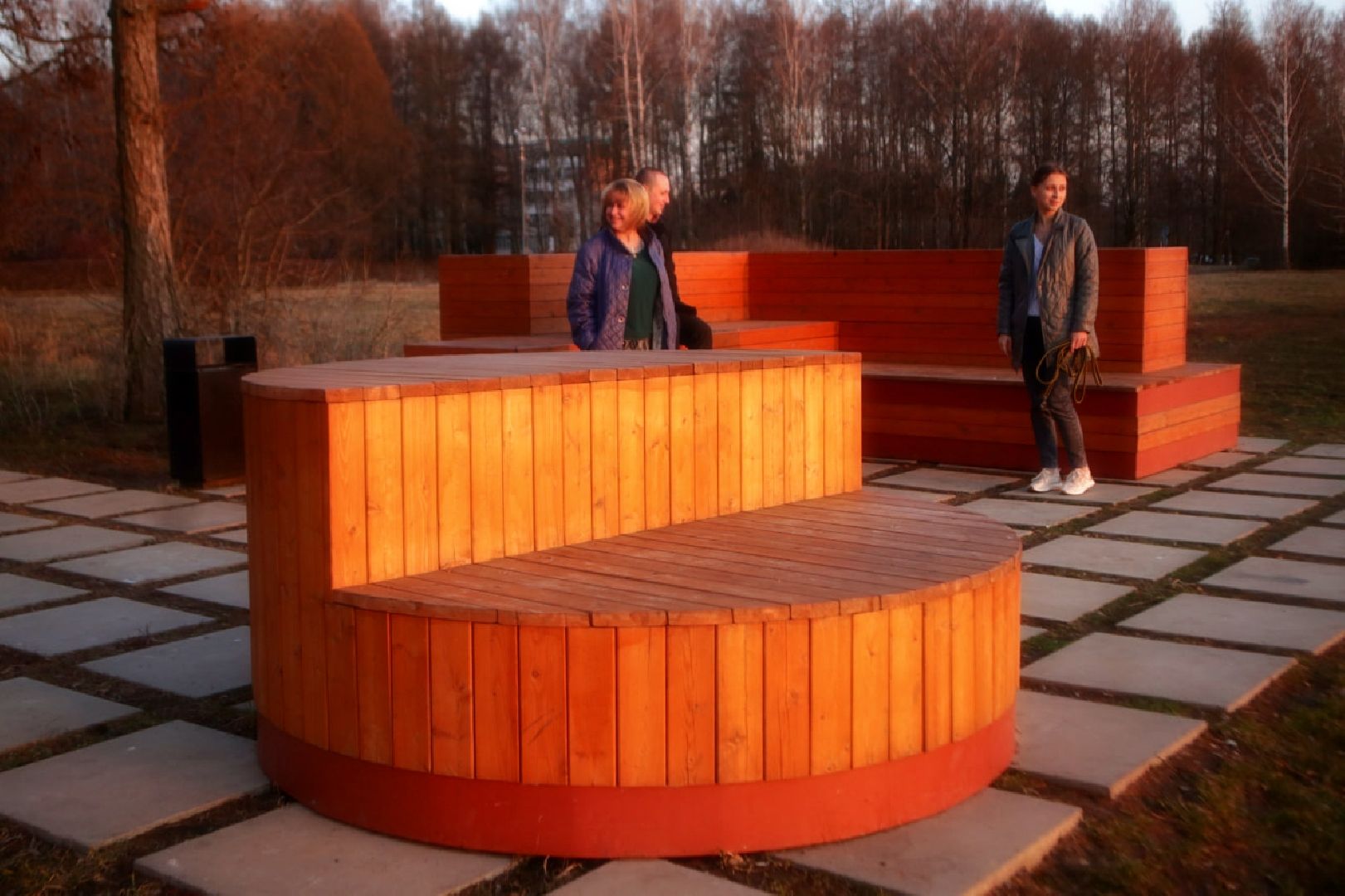 Пущино, благоустройство, закат