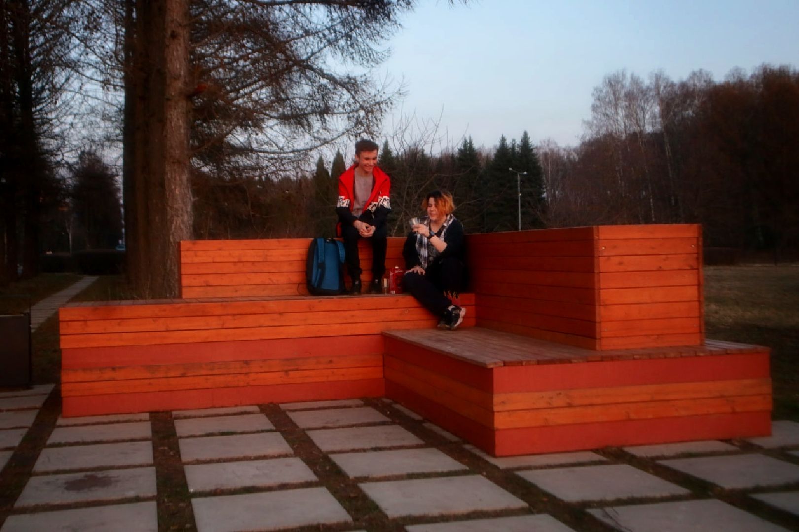 Пущино, благоустройство, закат