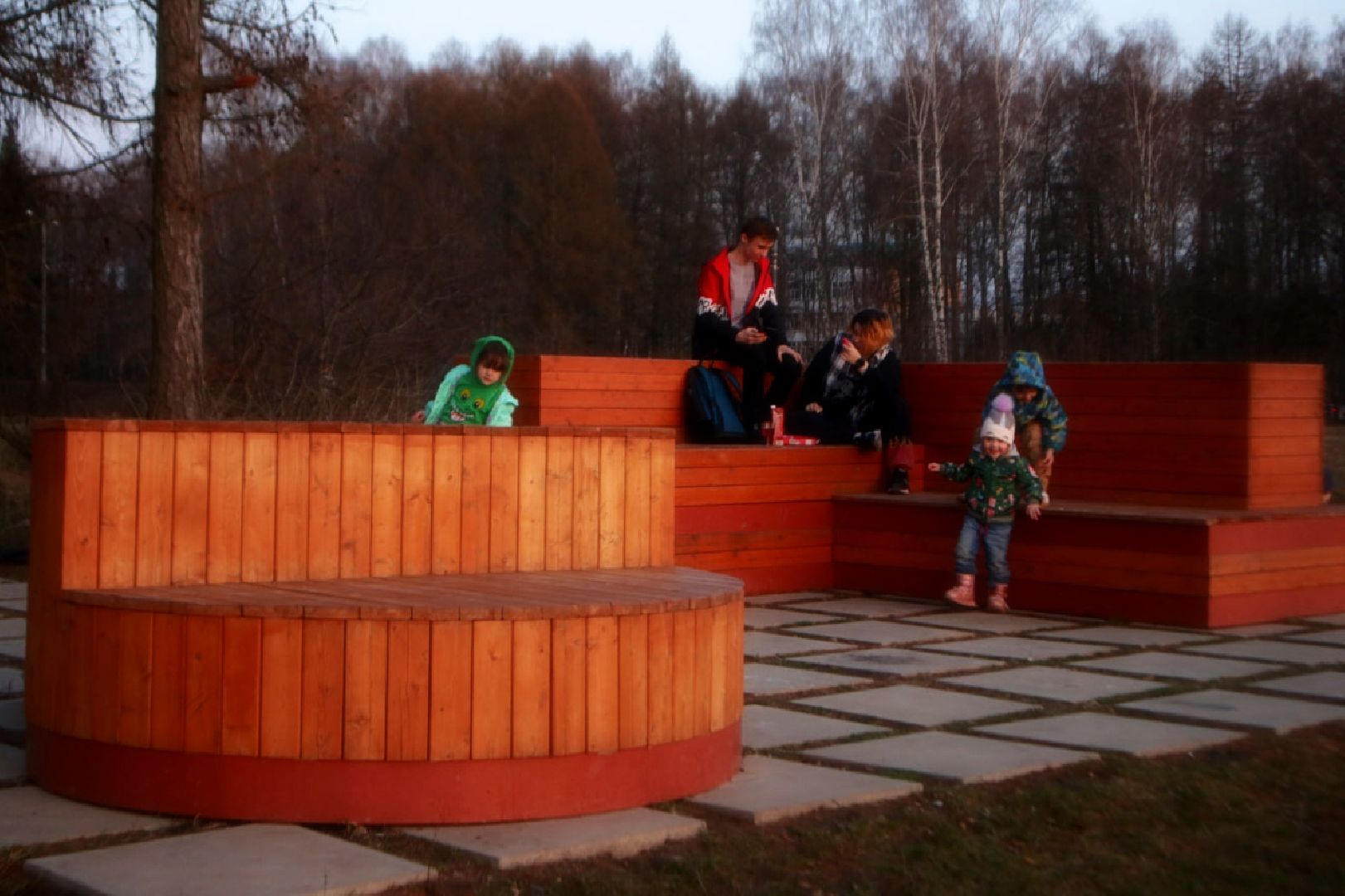 Пущино, благоустройство, закат