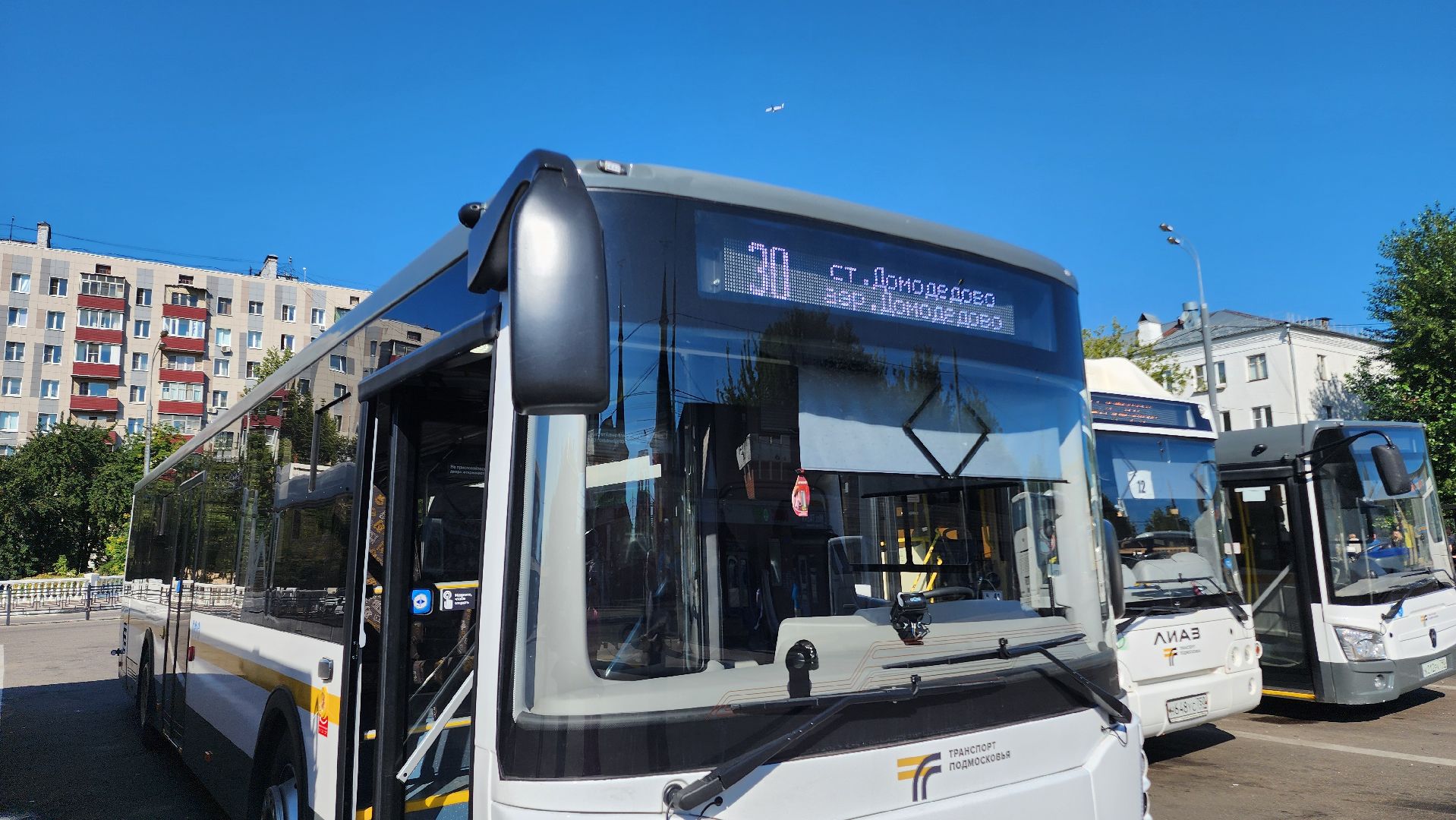 Автобус, новые автобусы, ЛиАЗ, Автобусный парк, Домодедово, Подмосковье,