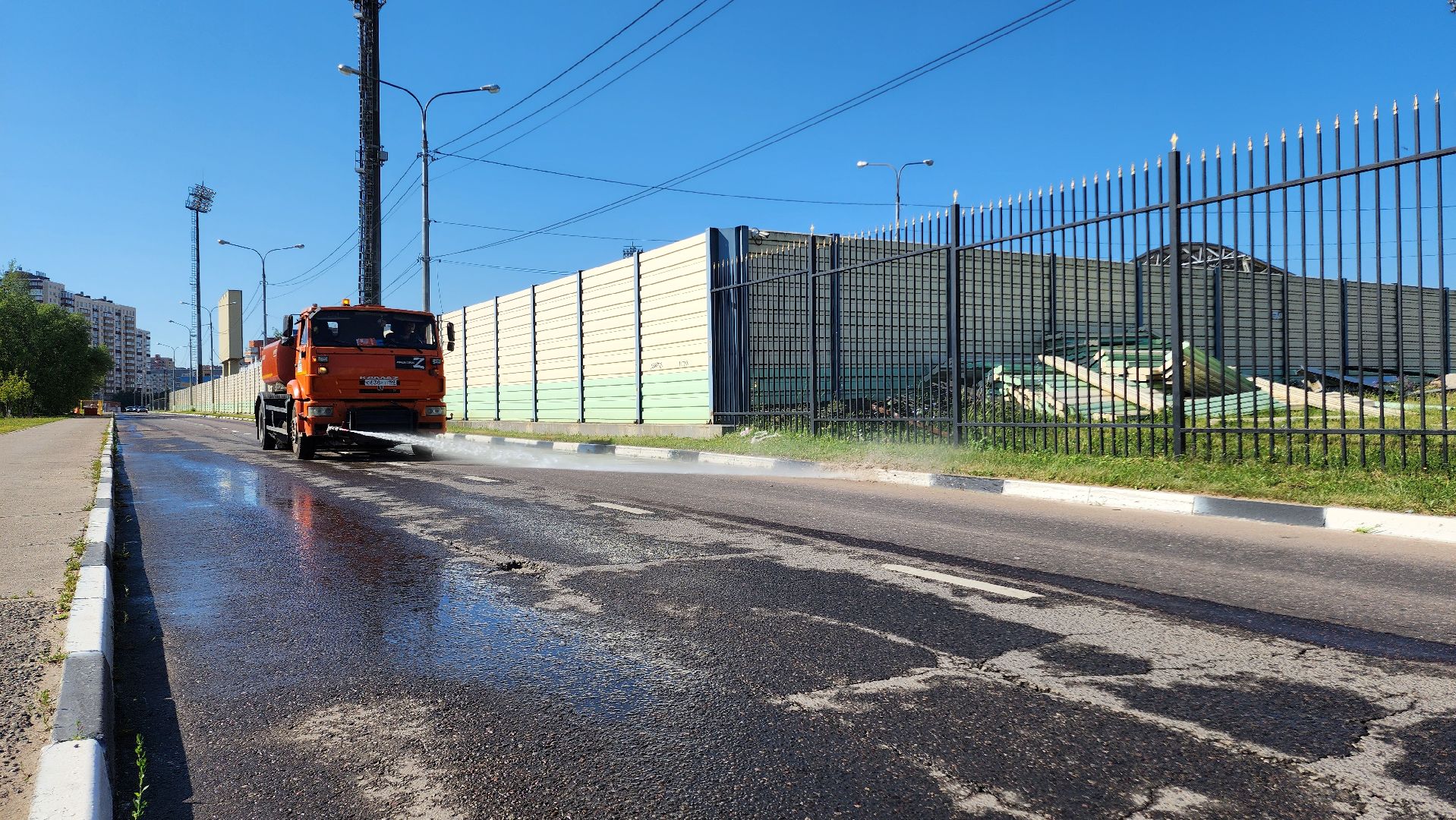 полив дорог, аэрация, аэрация воздуха, Коммунальные службы, Дорожные службы, дорожная безопасность, дорожная инфраструктура, Домодедово, Подмосковье,