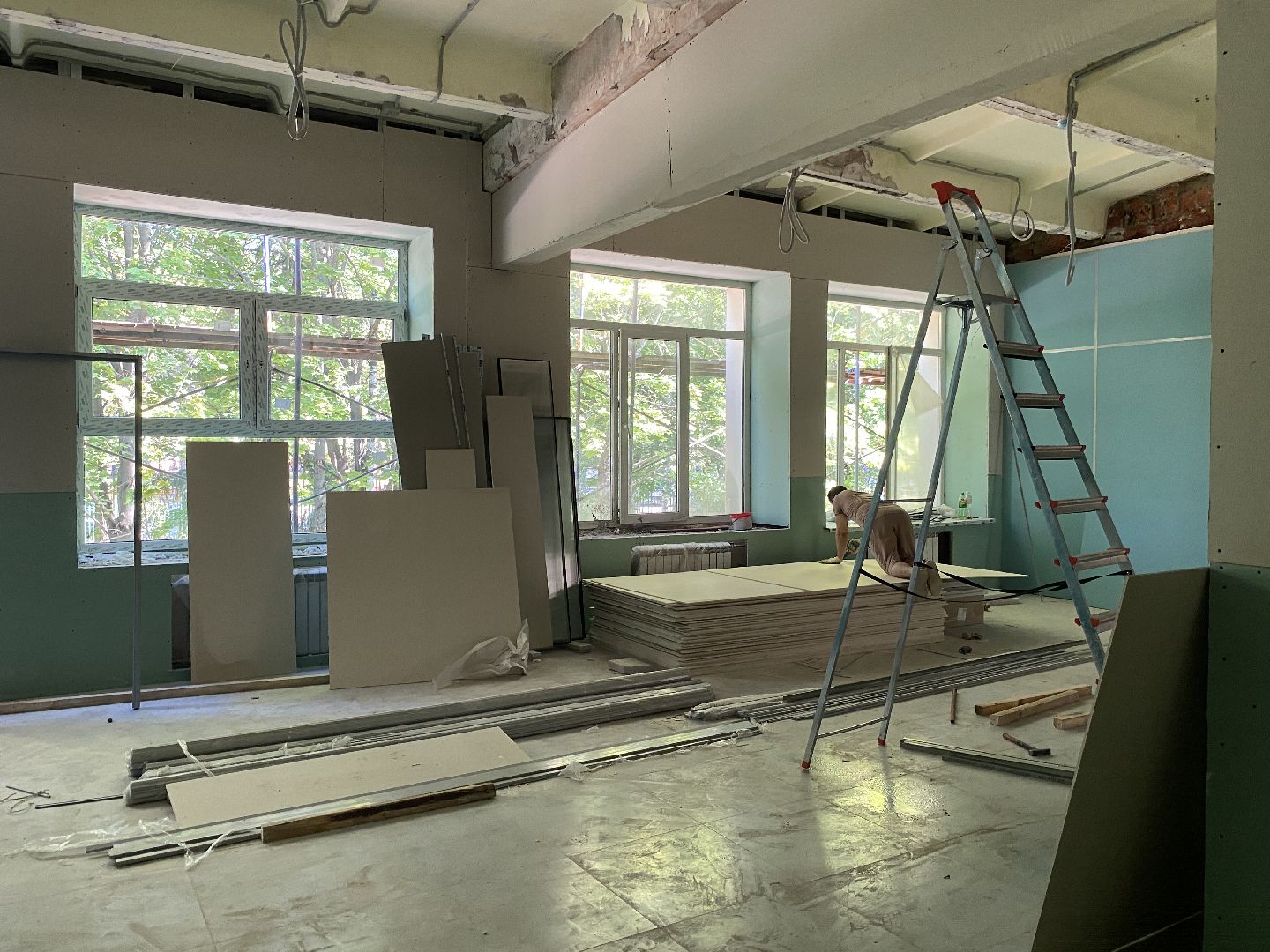 капитальный ремонт школы, капремонт Поповки, Попова во Власихе, Власиха школа Попова, капремонт школы Попова,