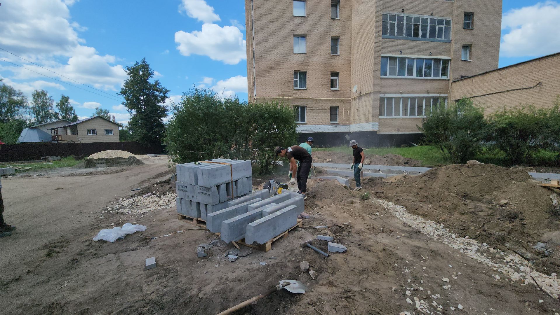 егорьевск, улица, советская, благоустройство, двор, парковка, тротуар,