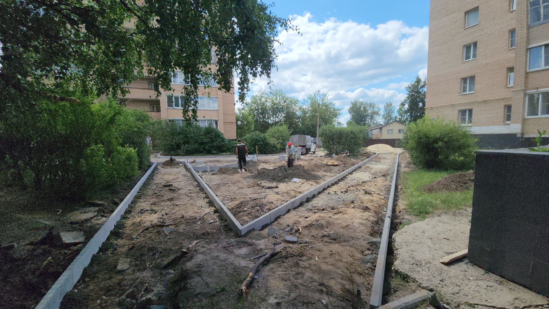 егорьевск, улица, советская, благоустройство, двор, парковка, тротуар,