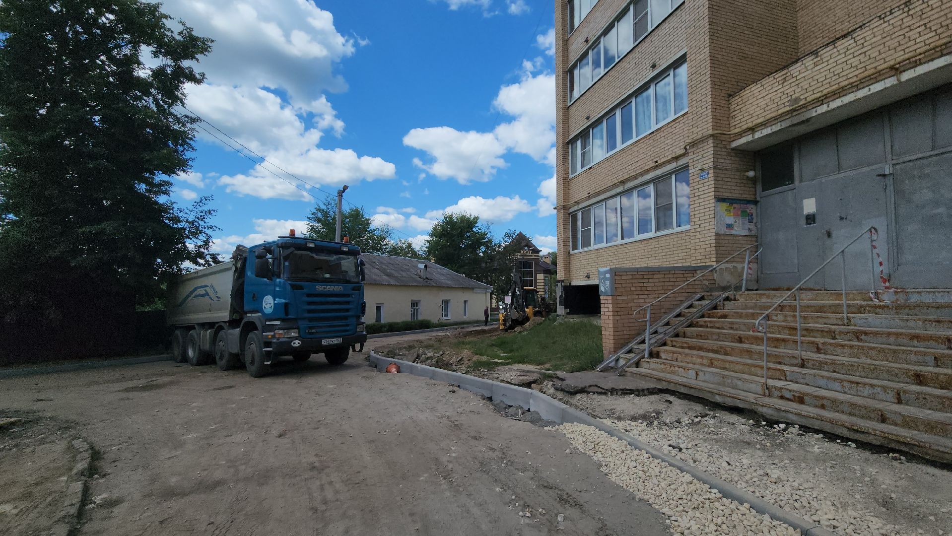 егорьевск, улица, советская, благоустройство, двор, парковка, тротуар,