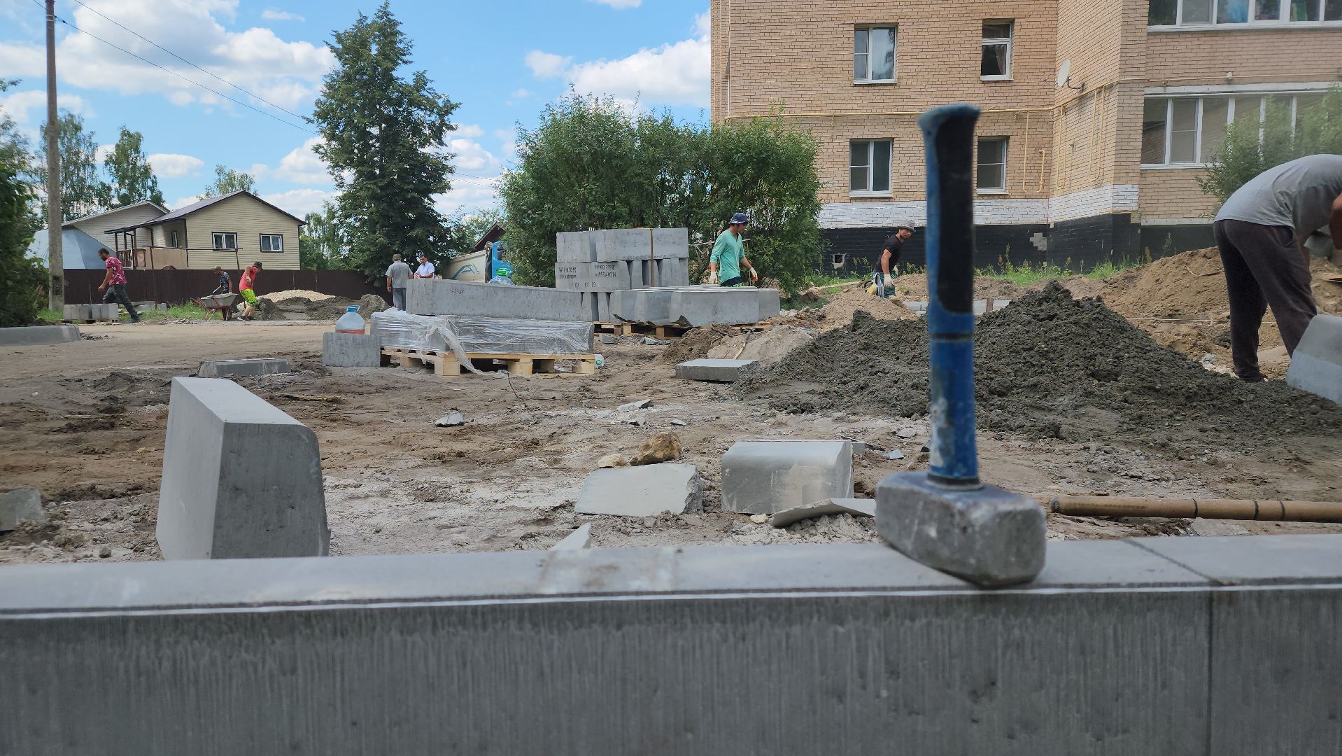 егорьевск, улица, советская, благоустройство, двор, парковка, тротуар,