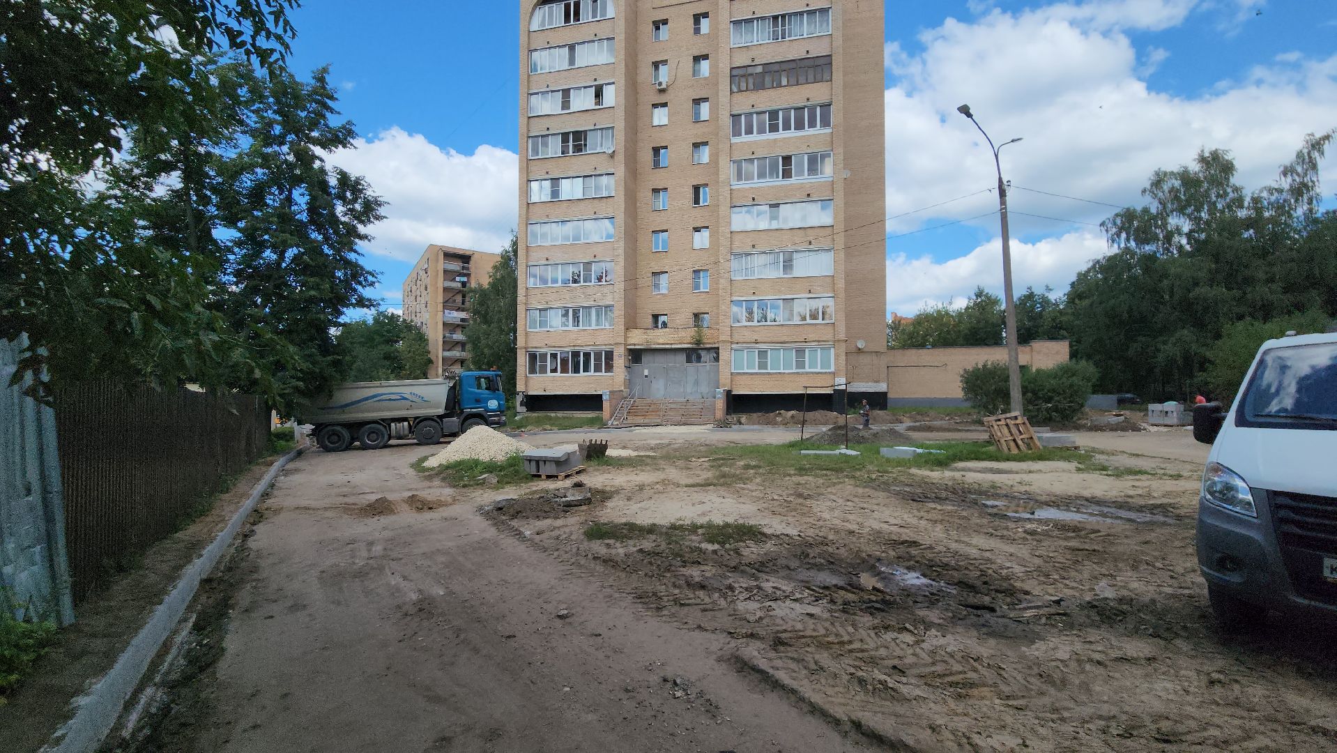 егорьевск, улица, советская, благоустройство, двор, парковка, тротуар,