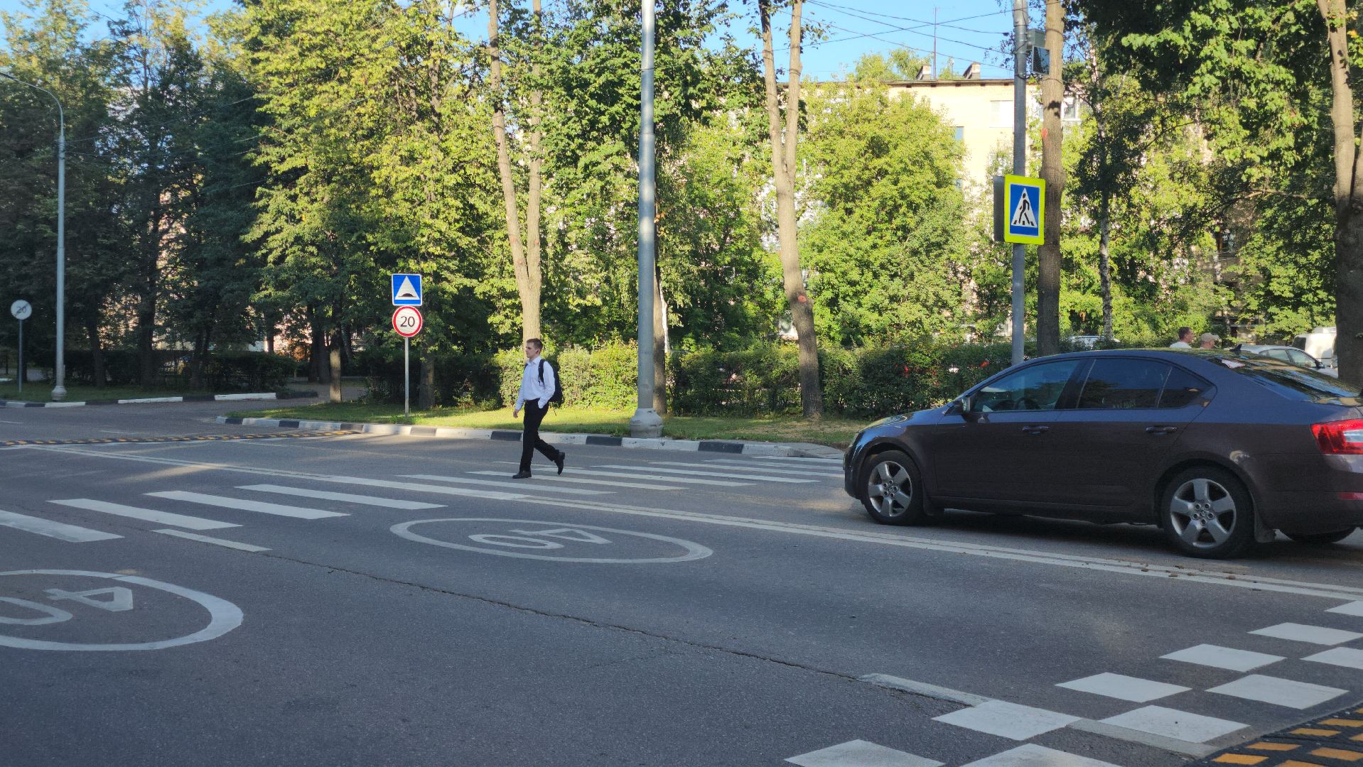 лежачий полицейский, пешеходный переход,