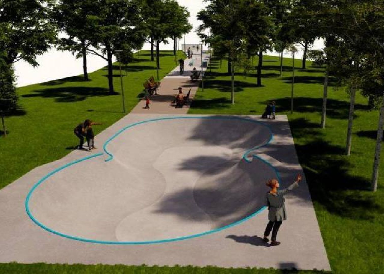 химки, сквер, благоустройство, скейт площадка, памп трек,активный отдых,