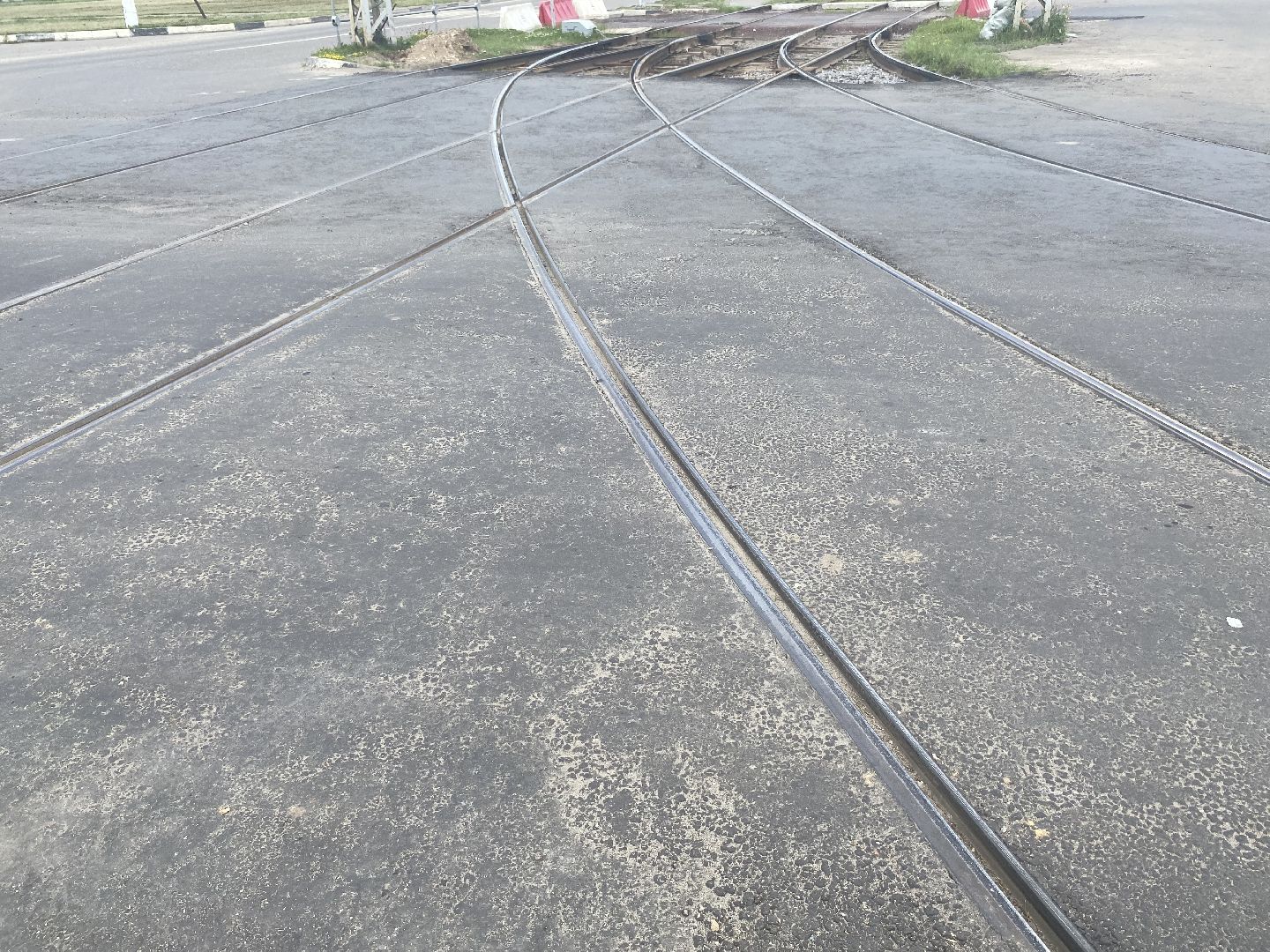 Коломна, коломенский трамвай, ремонт переезда,