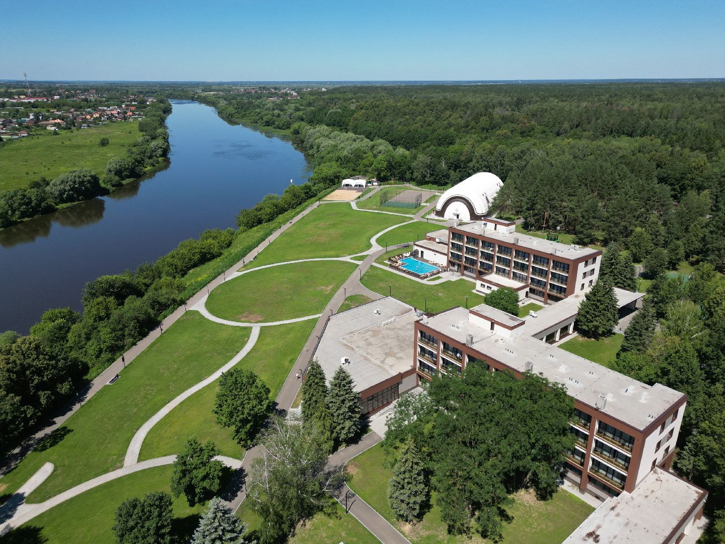 воскресенск, отель, благоустройство, видео с коптера,