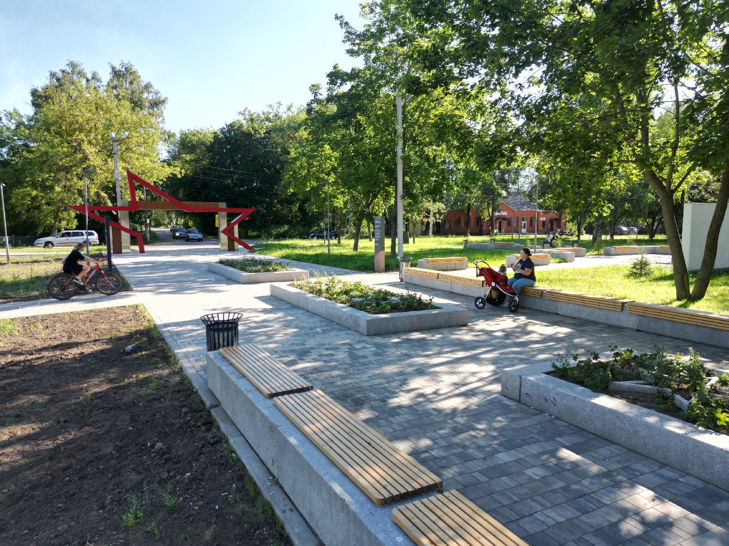 видео с коптера, воскресенск, парк, благоустройство,