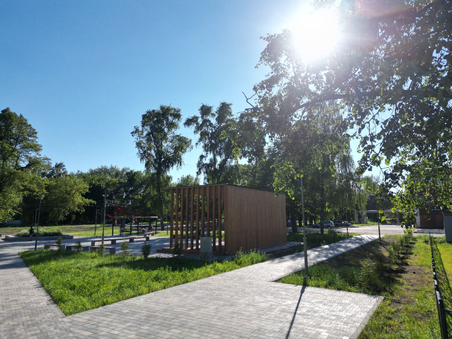 видео с коптера, воскресенск, парк, благоустройство,