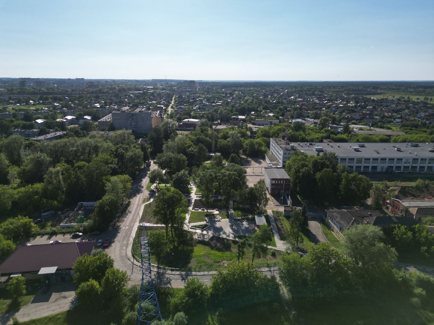 видео с коптера, воскресенск, парк, благоустройство,