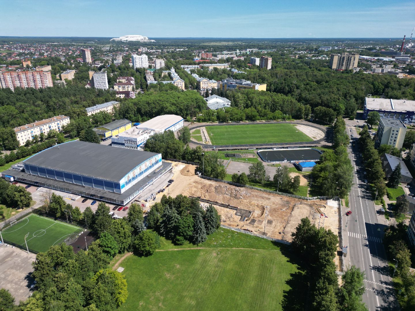 видео с коптера, воскресенск, площадь, благоустройство,