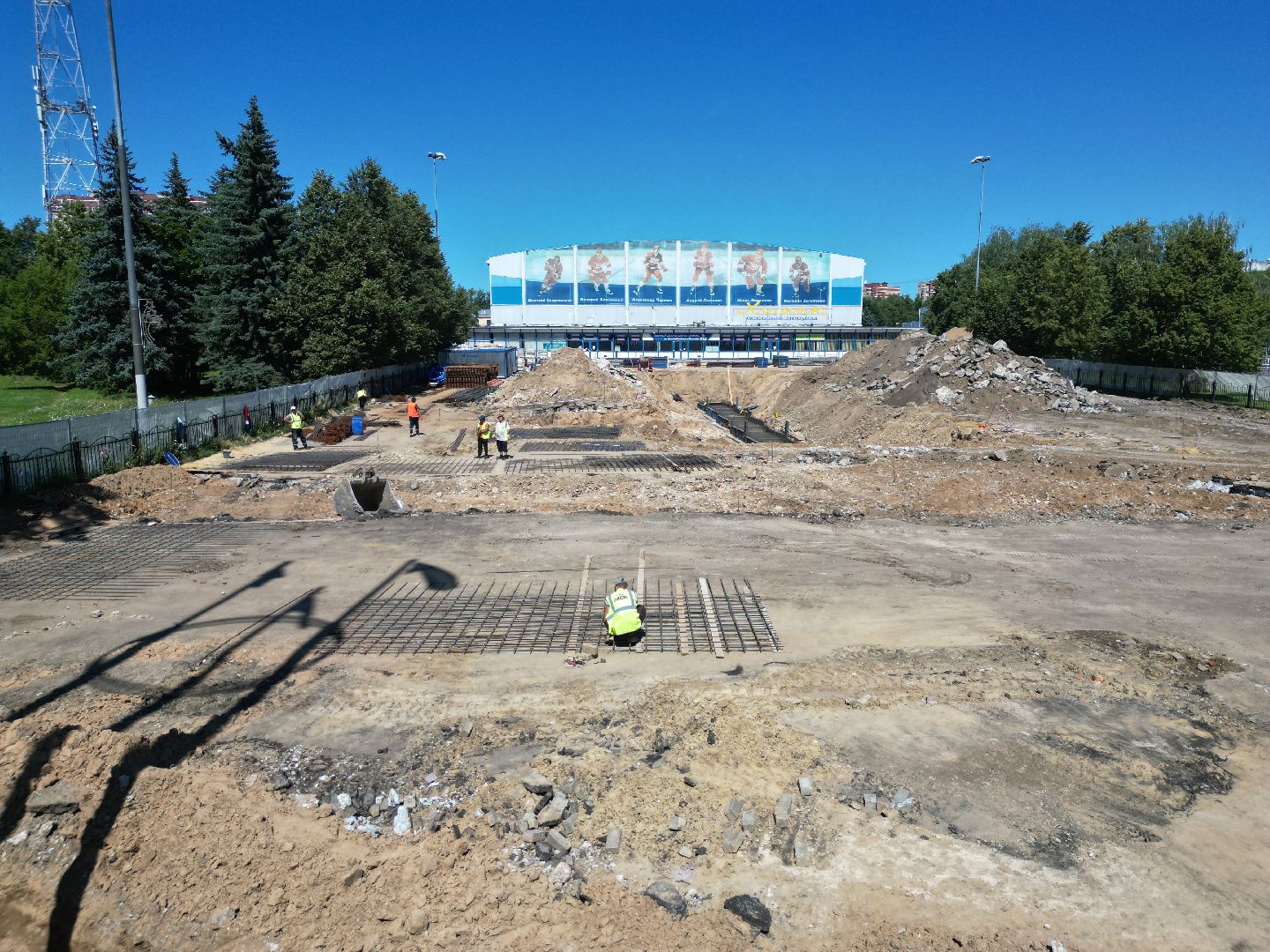 видео с коптера, воскресенск, площадь, благоустройство,