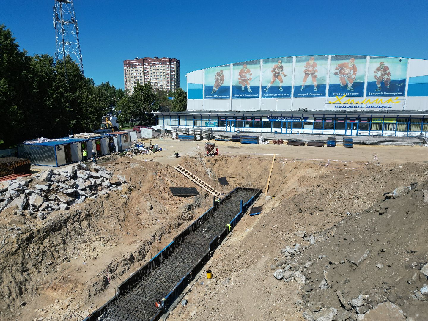 видео с коптера, воскресенск, площадь, благоустройство,