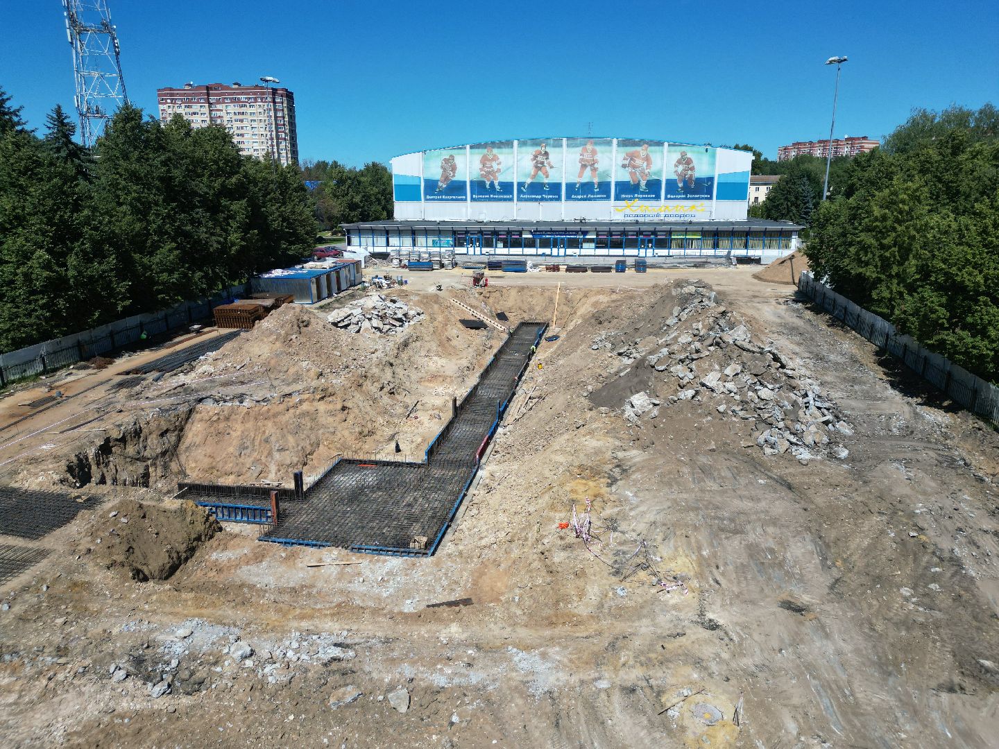 видео с коптера, воскресенск, площадь, благоустройство,