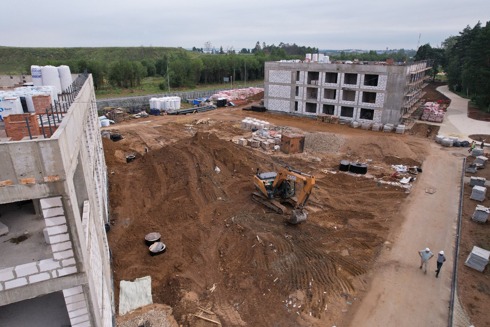 видео с коптера, истра, строительство, лицей, образование,