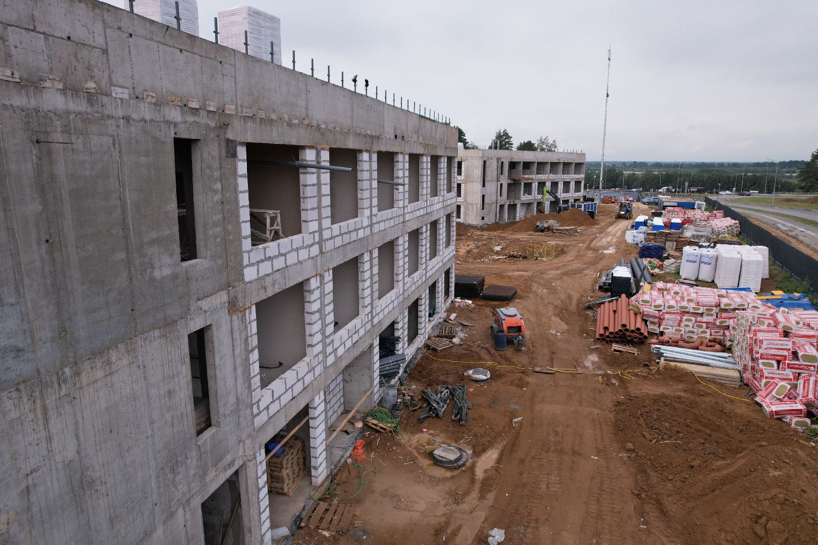 видео с коптера, истра, строительство, лицей, образование,