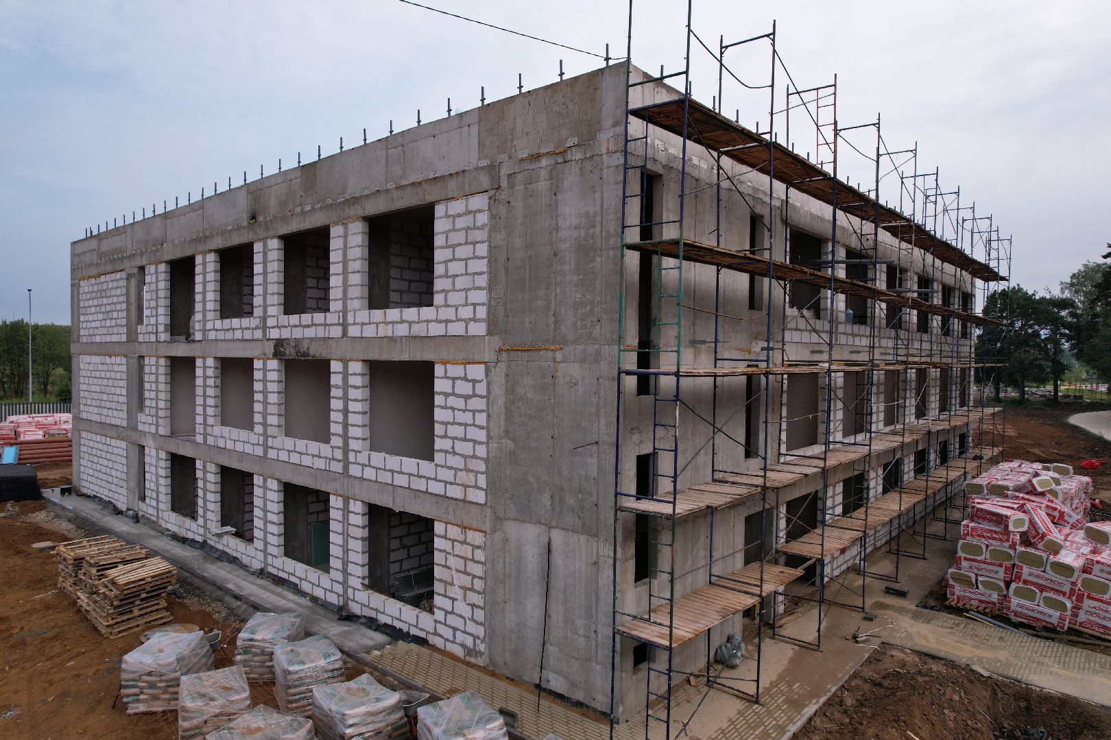 видео с коптера, истра, строительство, лицей, образование,