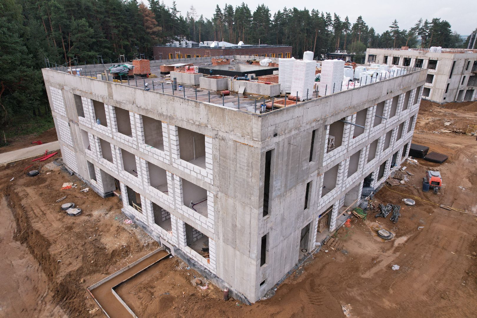 видео с коптера, истра, строительство, лицей, образование,