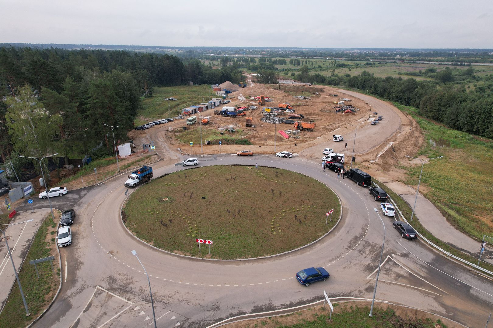 видео с коптера, истра, строительство, лицей, образование,