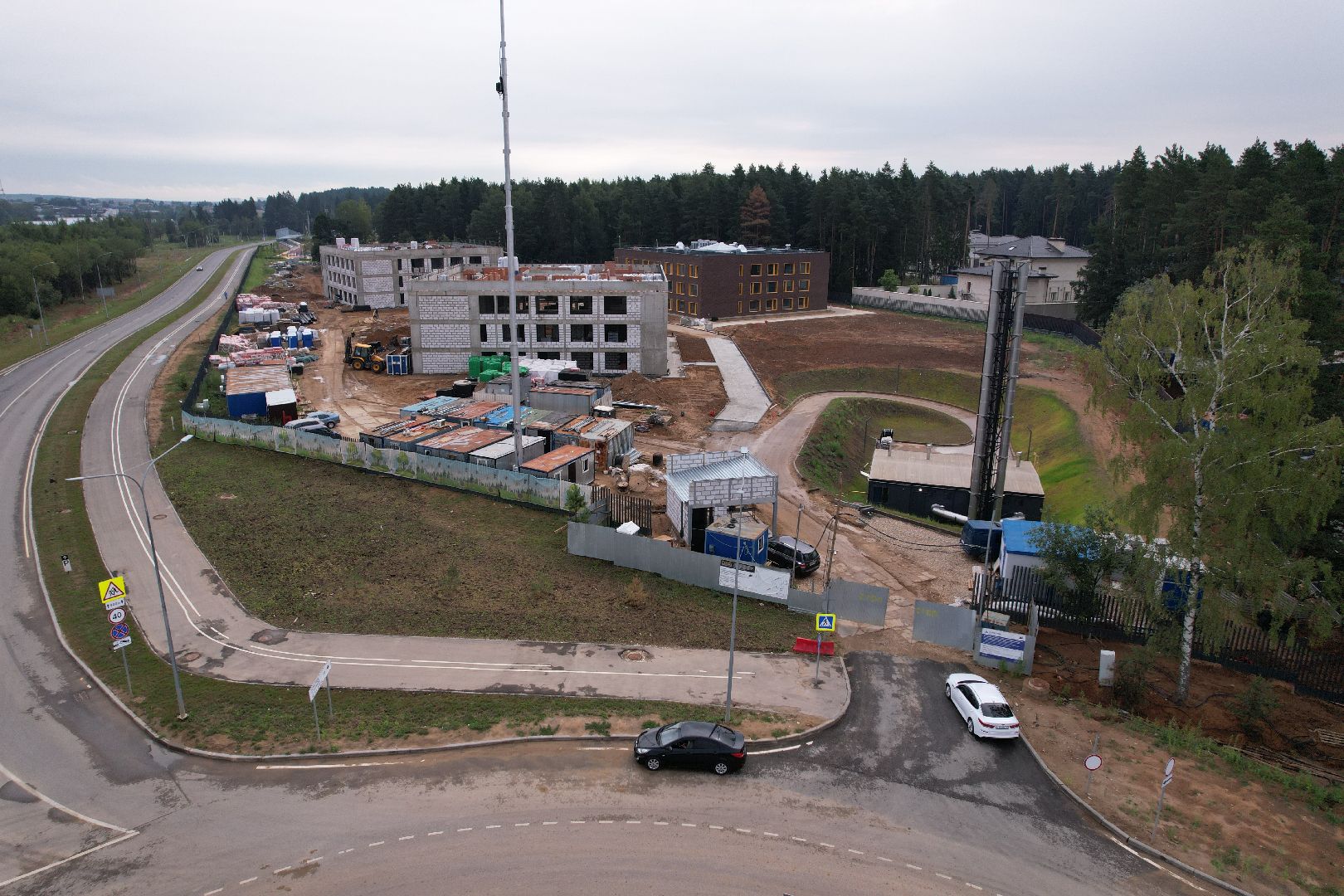 видео с коптера, истра, строительство, лицей, образование,