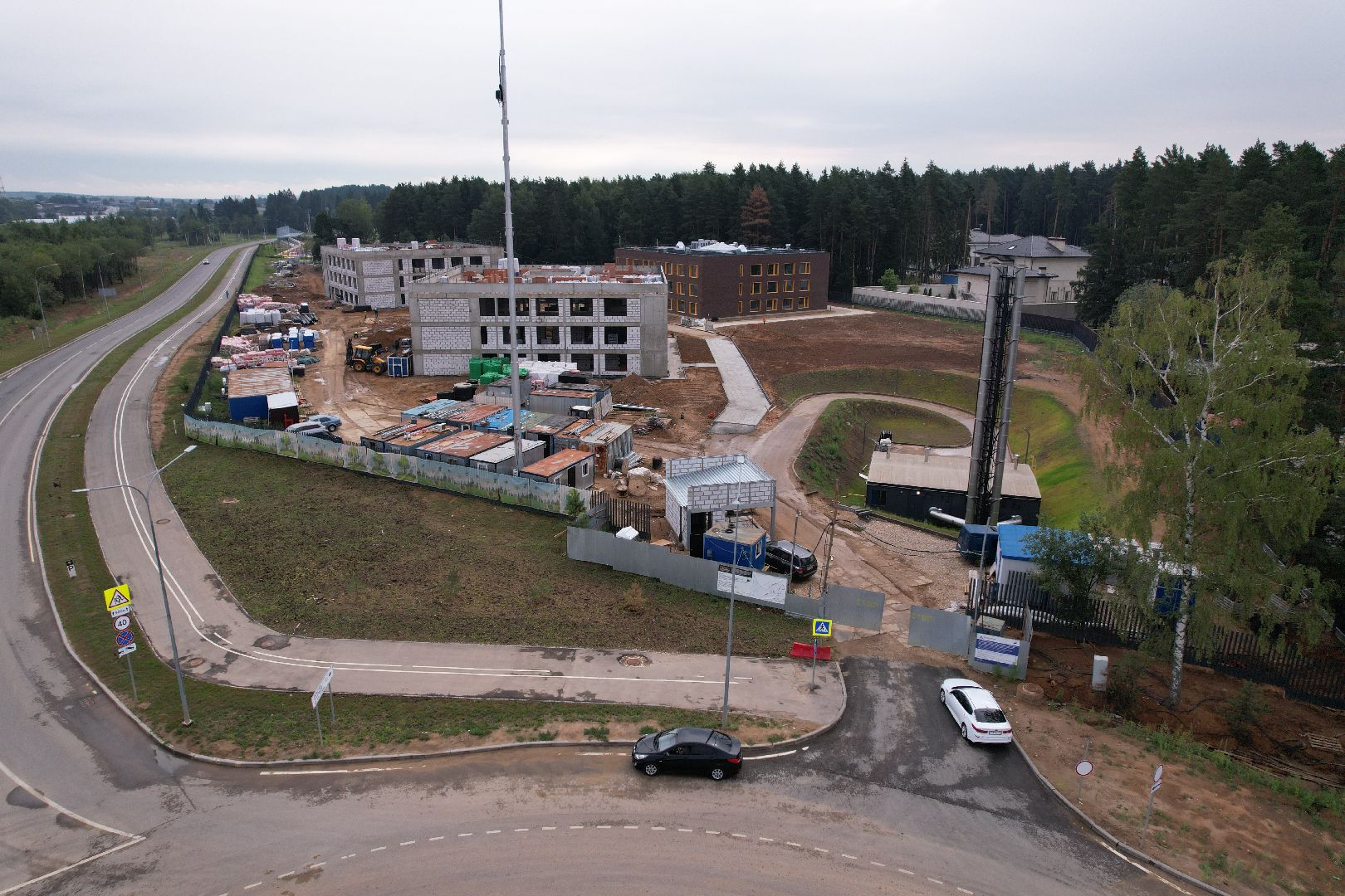 видео с коптера, истра, строительство, лицей, образование,