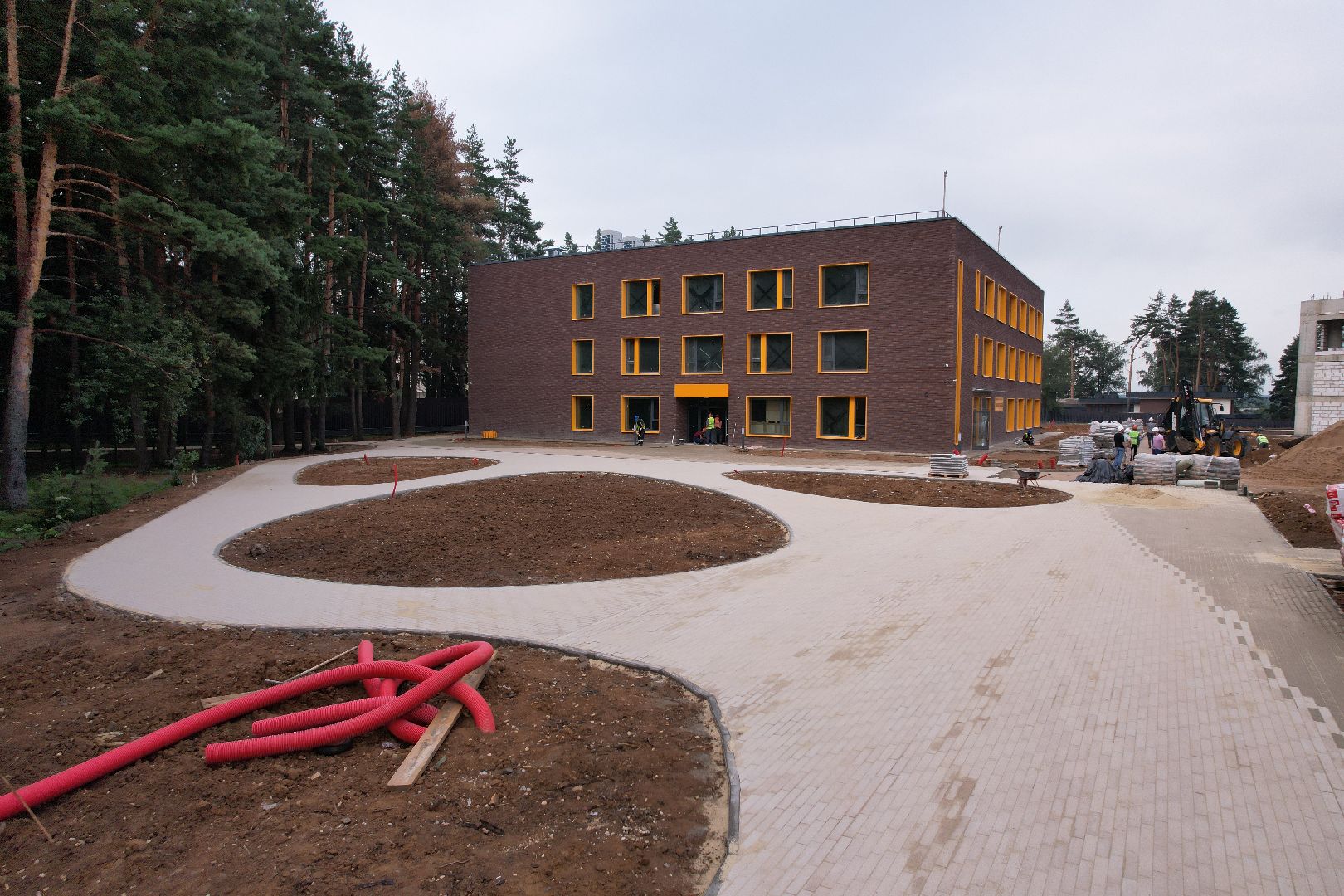 видео с коптера, истра, строительство, лицей, образование,