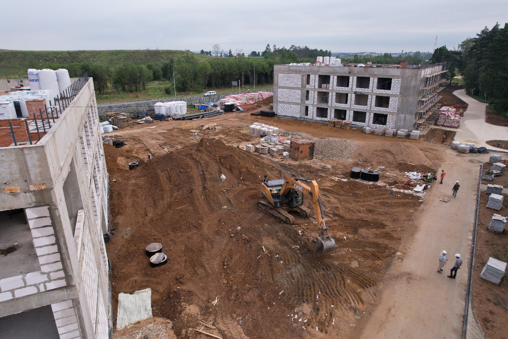 видео с коптера, истра, строительство, лицей, образование,