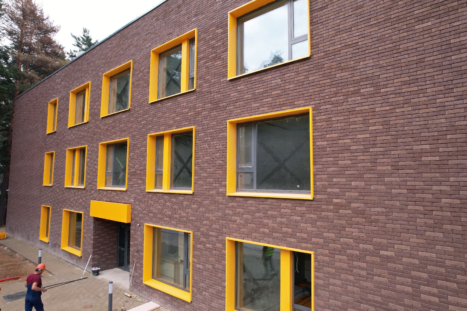 видео с коптера, истра, строительство, лицей, образование,