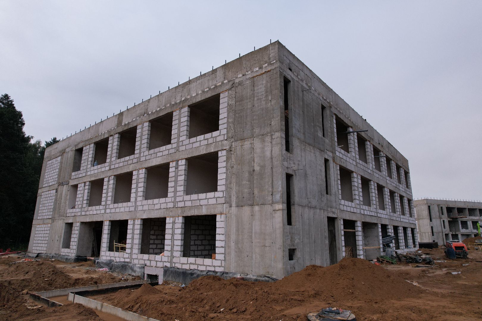 видео с коптера, истра, строительство, лицей, образование,