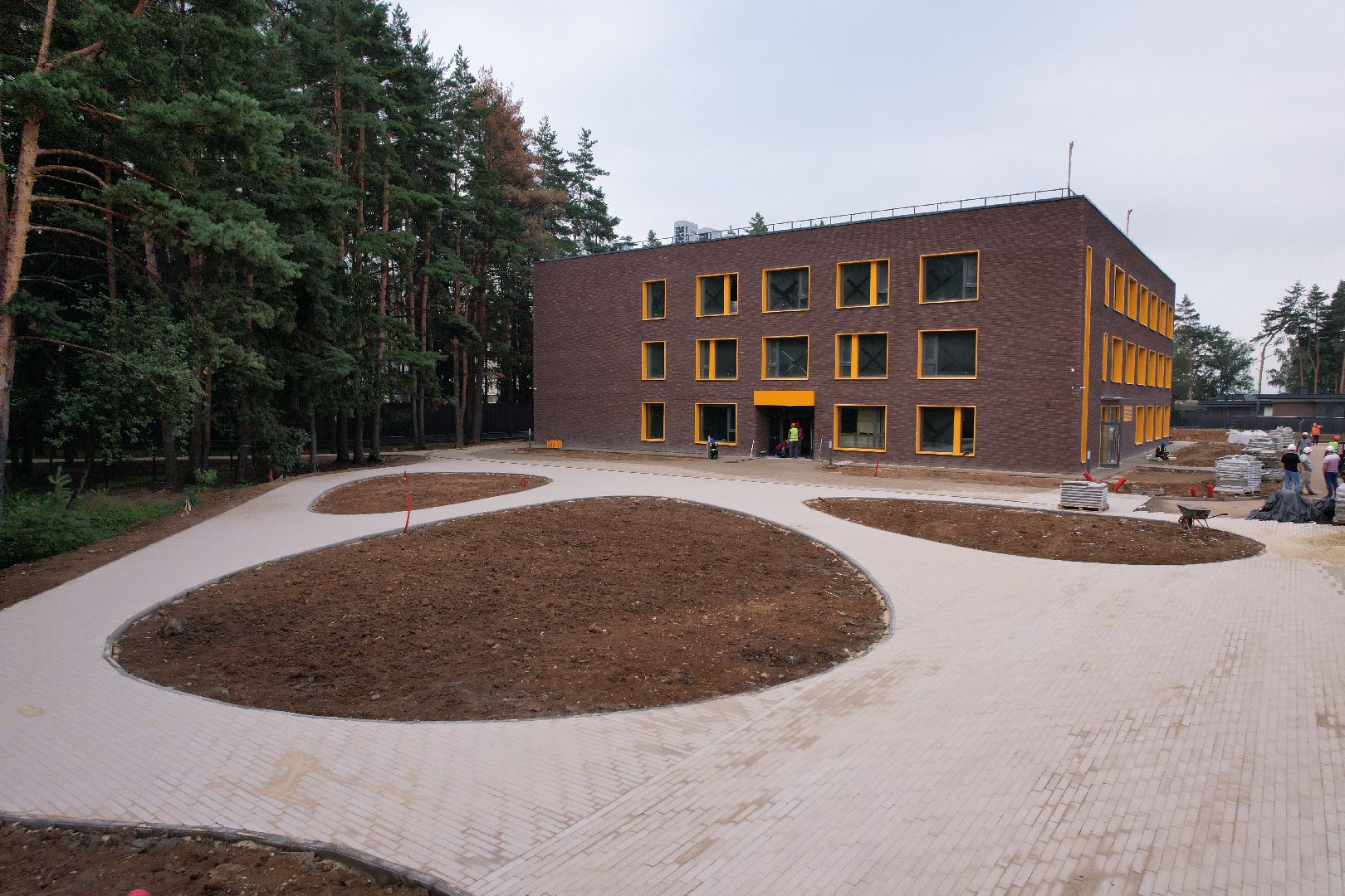 видео с коптера, истра, строительство, лицей, образование,