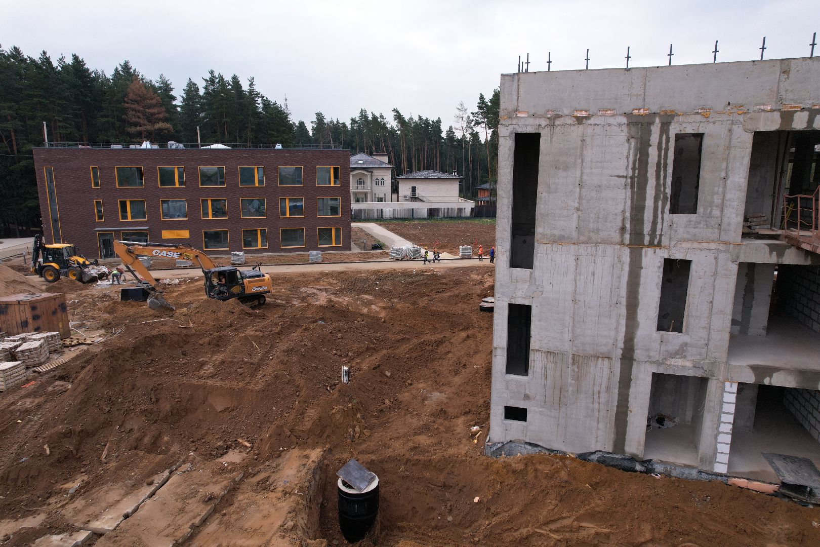 видео с коптера, истра, строительство, лицей, образование,