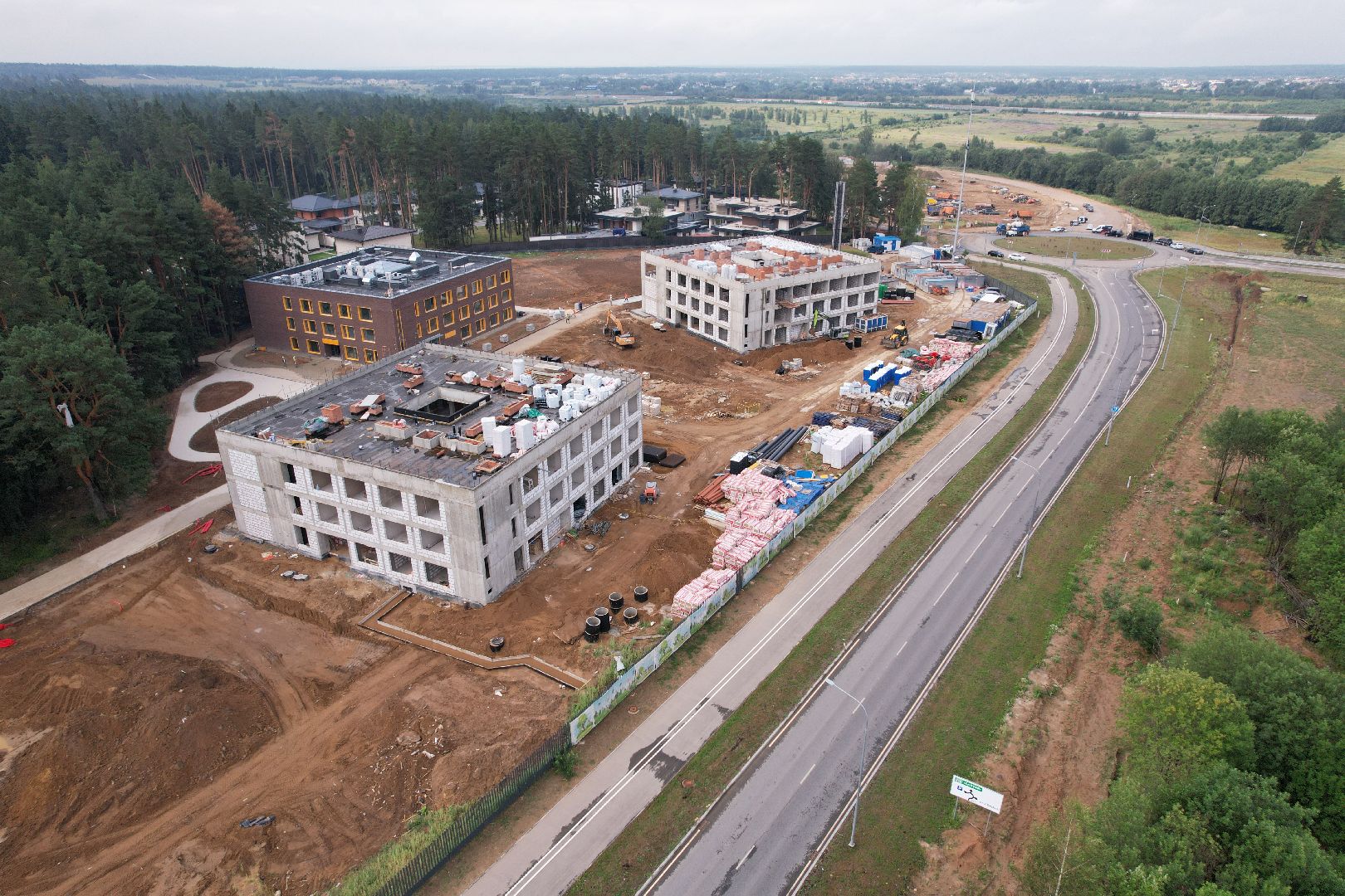 видео с коптера, истра, строительство, лицей, образование,