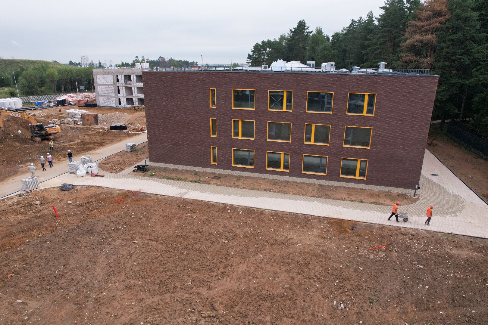 видео с коптера, истра, строительство, лицей, образование,