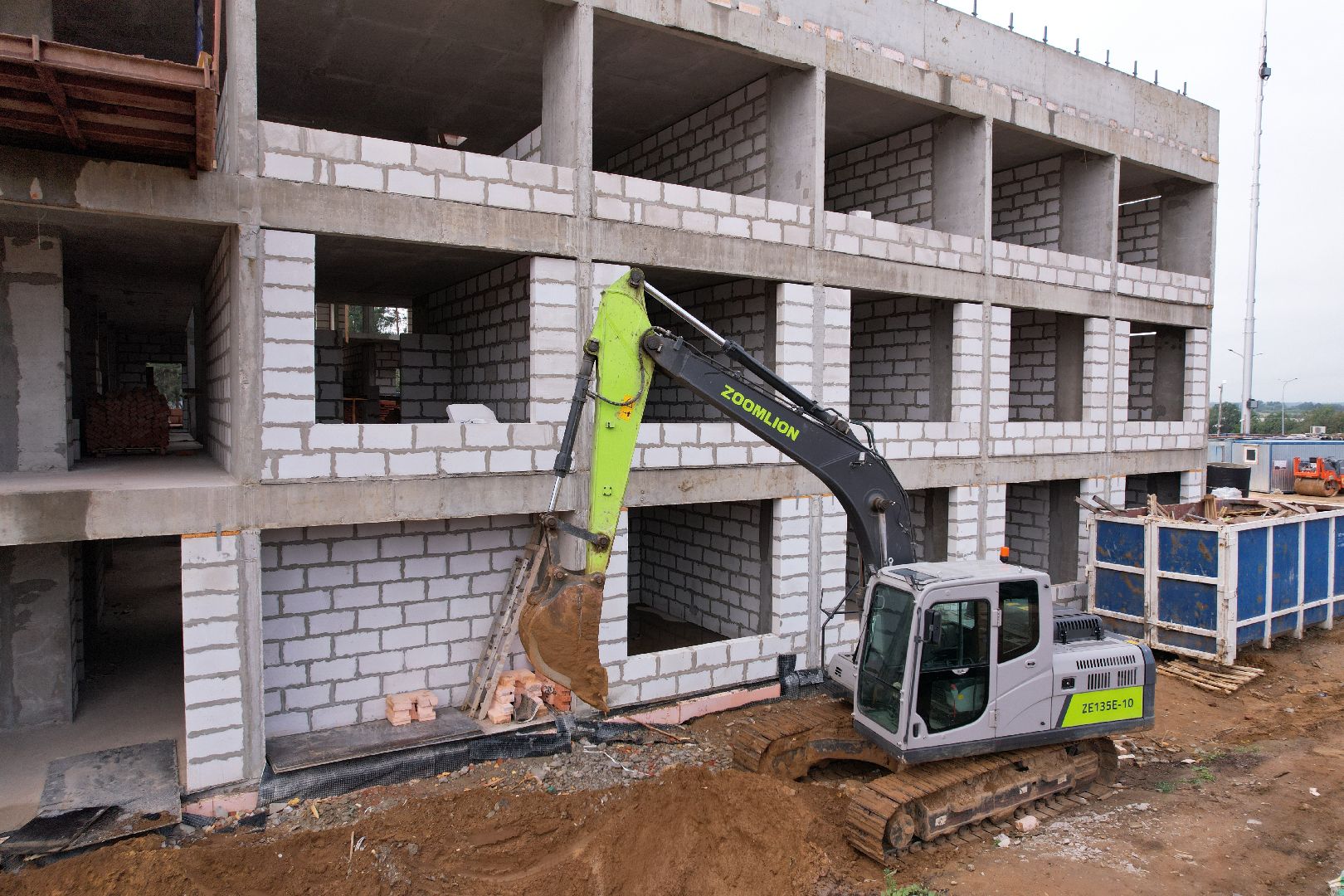 видео с коптера, истра, строительство, лицей, образование,