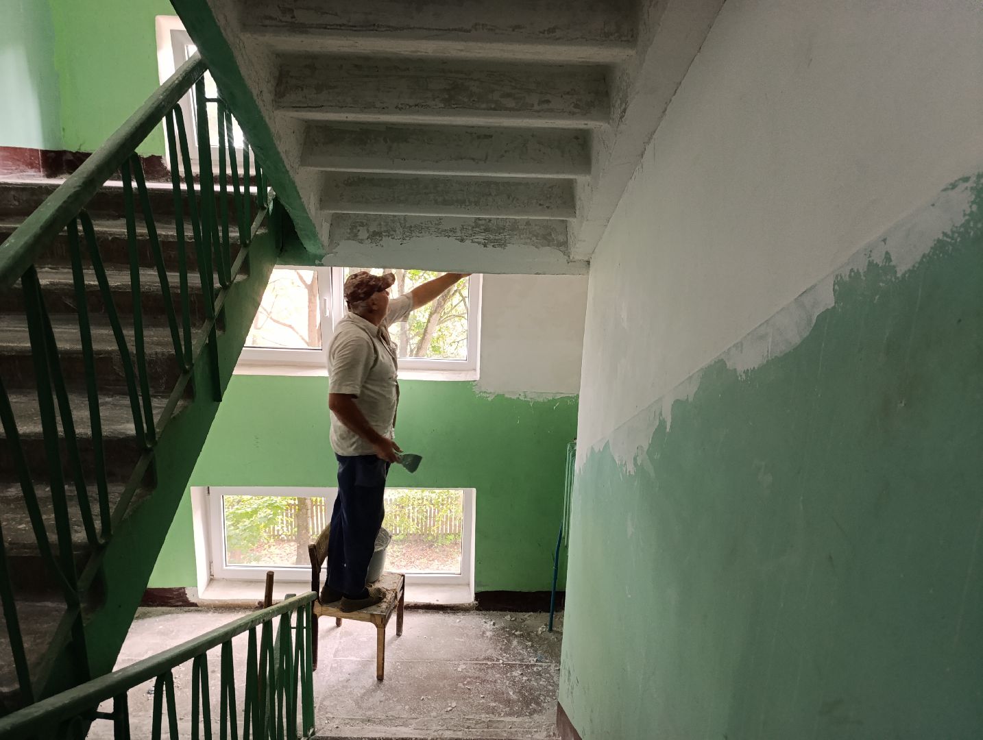 Бронницы, косметический ремонт подъездов, Благоустройство, Ремонт подъездов на Советской,