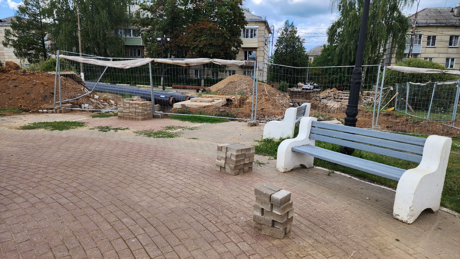 кашира, улица энергетиков, утечка, трубопровод, ГВС, аварийные работы, муп теплосеть,