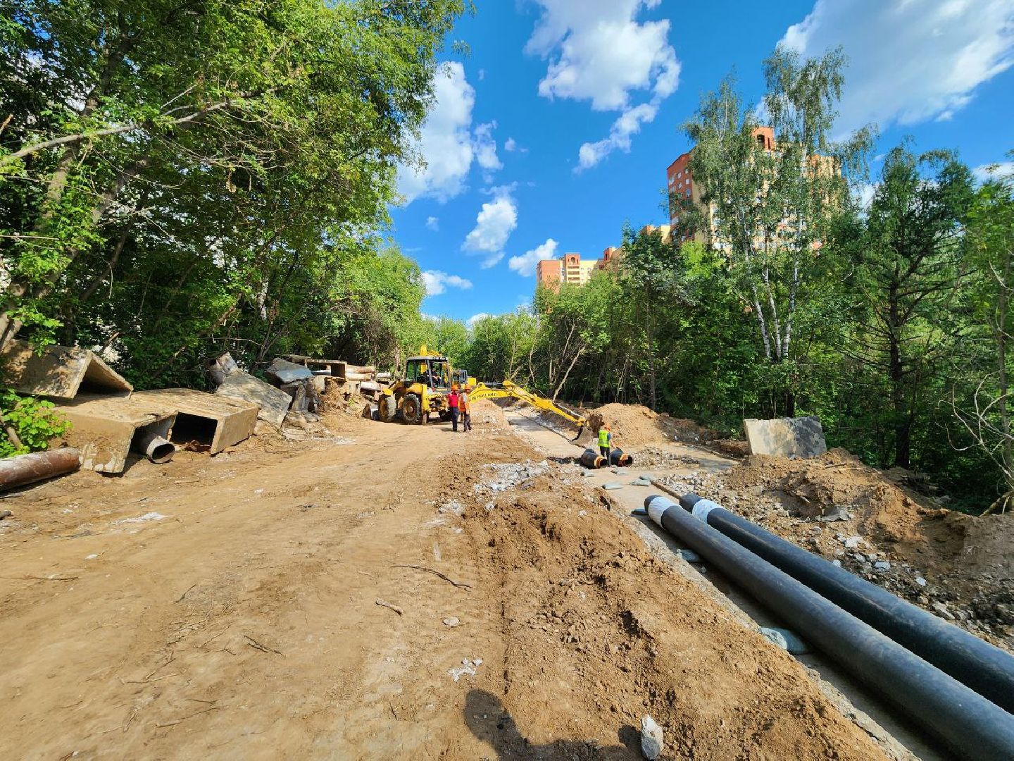 ремонт теплосетей, замена труб отопления, теплоснабжение, ленинский округ, видное, тепловая камера, модернизация теплосетей,