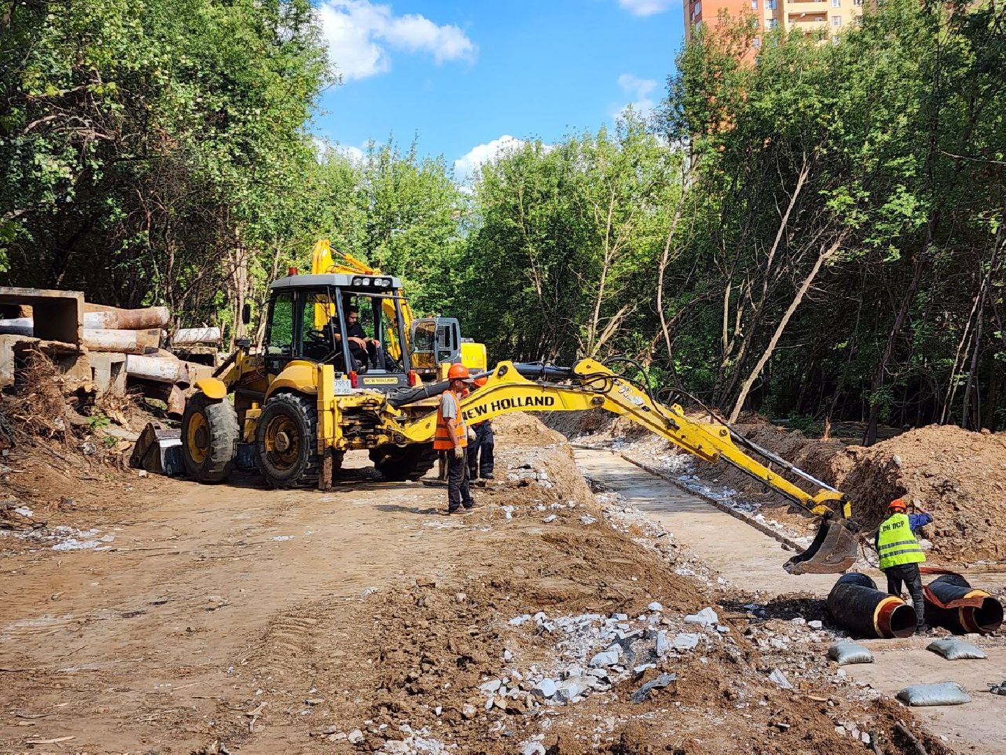 ремонт теплосетей, замена труб отопления, теплоснабжение, ленинский округ, видное, тепловая камера, модернизация теплосетей,