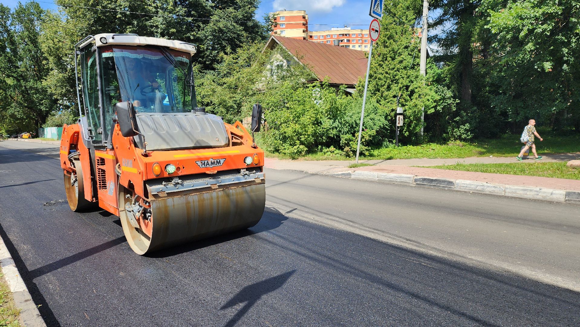 Солнечногорск, дороги, укладка асфальта,